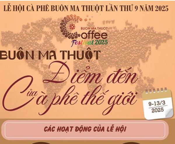 Các hoạt động của Lễ hội Cà phê Buôn Ma Thuột lần thứ 9 năm 2025